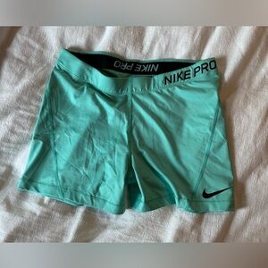 Nike Pro Aqua Shorts with Black Logo